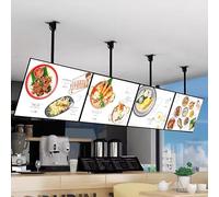 Panneau de restaurant et affichage numérique en aluminium durable, caisson lumineux LED fin à clipser, panneau d'affichage TV pour menus 3D muraux 60×80cm/23.62×31.50in