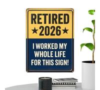 Panneau de retraite - Accessoire photo accrocheur et durable - Décoration de fête de retraite - Pour homme, maison, chambre à coucher, bureau, café, librairie, canapé, bibliothèque - Décoration de