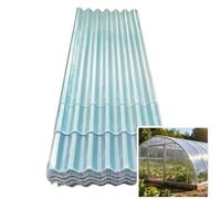 Panneau de Revêtement de Toiture Ondulé, Panneaux d'éclairage Naturel en Fibre de Verre, Panneaux de Protection Solaire et d'isolation Thermique pour Auvents de Serres,90x120cm,18 Pcs
