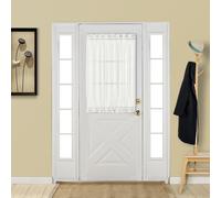 Panneau de rideau de porte en verre Aquazolax elegant poche transparent transparent pantalons voile 25x40 pouces pour les portes franaises Windo