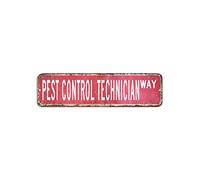 Panneau de rue Control Technician Decor Profession 7,6 x 30,5 cm personnalisé coupe-vent en métal mural rustique pour entreprise, maison, bar, chambre, garage, cave