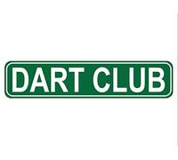 Panneau de rue Dart Club, panneau en métal de qualité, panneau fantaisie pour maison de ferme, garage, décoration murale, panneau en étain, 40,6 x 10,2 cm