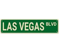 Panneau de rue Las Vegas BLVD, panneau Las Vegas Décoration murale amusante pour maison/chambre/cave, panneaux en métal de qualité, 40,6 x 10,2 cm