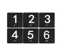 Panneau de salle d ' examen avec panneaux d ' identification en | 4 " X 4 " avec braille et tactiles pour salles d ' examen Centre de tests Établissement d ' enseignement pour bureaux