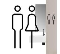 Panneau de salle de bain - Décor de porte plate 2D | Identification des toilettes du restaurant | pour hôtel café bureau centre commercial école gymnase centre de remise en forme musée aéroport gare b