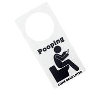 Panneau de salle de bain | Panneau fantaisie Pooping Come Back Later Occupied | Panneau amusant sur la porte de la salle de bain | Panneau de porte amusant en bois | Panneau de porte fantaisie pour