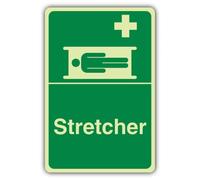 Panneau de sécurité en vinyle double lueur 200 x 300 mm | Phosphorescent | Vinyle auto-adhésif double lueur | Signalisation de premiers secours - Fabriqué en Grande-Bretagne