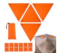 Panneau de Sécurité Orange Vif | Couvercle Avec 12 Boutons - 4 Pièces Panneaux De Sécurité Pour Affût En Arbre - pour Course Vélo Construction Aventure Travail Route