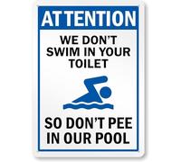 Panneau de sécurité pour piscine, 20,3 x 30,5 cm, aluminium et étain, style fantaisie, panneau d'avertissement pour règles de piscine