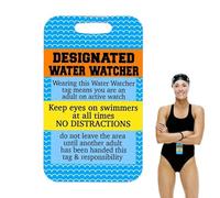 Panneau de sécurité pour piscine, liste de badges en acrylique avec photo | Panneau de rappel de sécurité créatif, observateur d'eau désigné, accessoires de piscine sans danger pour l'eau