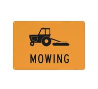 Panneau de sécurité pour tracteur de tonte d'herbe, panneau extérieur, 30,5 x 20,3 cm, panneau pour maison, entreprise, allée d'alerte