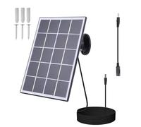 Panneau de sécurité solaire, chargeur CC 10 W, caméra à alimentation continue avec fonction réglable, matériau résistant aux intempéries, panneau solaire avec conception de montage à 360 degrés, acces