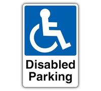 Panneau de sécurité V Safety Disabled Parking 200 x 300 mm 3 mm Aluminium Composite