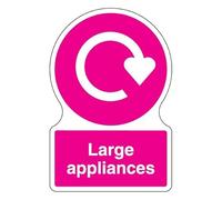 Panneau de sécurité V Safety Shaped WRAP - Large Appliances 200 x 300 mm - 3 mm en aluminium composite