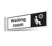 Panneau de sécurité V Safety Waiting Room - Paysage 450 x 150 mm - Panneau de sécurité intérieur 3 mm