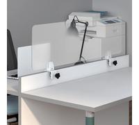 Panneau de séparation de bureau en acrylique 40 x 100 cm - Cloison autoportante pour étudiants et bureaux, solution efficace pour préserver l'espace personnel des postes de travail, des zone