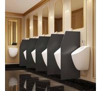 Panneau de séparation pour urinoir, cloison de séparation moderne avec accessoires, pour toilettes publiques d'hôtels, centres commerciaux, écoles, lieux publics, centres commerciaux(5 pack)