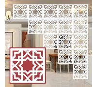Panneau de séparation suspendu en 18 pièces - Cloison en bois et plastique épais pour la décoration de la maison et du bureau, séparateur mural blanc polyvalent, solution élégante pour prése