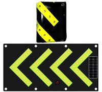 Panneau de signalisation à DEL 45,7 x 83,3 cm - Guide directionnel clignotant pour la construction, les SME, le sauvetage, la sécurité routière et l'application de la loi - Bannière d'avertissement