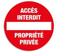 Panneau de signalisation 'Accès interdit'