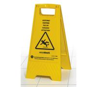 Panneau de signalisation 'Attention sol glissant'