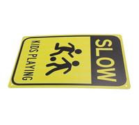 Panneau de Signalisation Avertissement Routier Métallique, Jaune | Fer Robuste, Surface Lisse, Trous Prépercés, Usage Extérieur, Routes et Rues Résidentielles