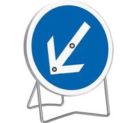 Panneau de signalisation B21 "FLÈCHE" orientable - classe T1 - Ø850mm TALIAPLAST