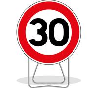 PANNEAU DE SIGNALISATION BK14 LIMITATION 30KMH 850mm T1 NADIA SIGNALISATION N002BK1430850CLT1PS