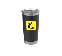 Panneau de signalisation « Caution Men at Work » Gobelet isotherme en acier inoxydable double paroi