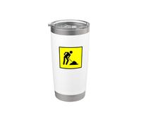 Panneau de signalisation « Caution Men at Work » Gobelet isotherme en acier inoxydable double paroi