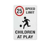 Panneau de signalisation « Children At Play » de 25 km, feuille réfléchissante en aluminium antirouille, résistant aux intempéries, imperméable, facile à monter