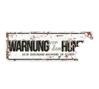 Panneau de signalisation D&D Home Warning beware of the dog Blanc 40x14 cm