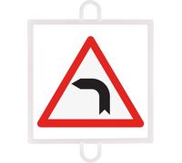Panneau de signalisation Danger n° 12 (virage à gauche)
