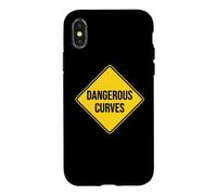 Panneau de signalisation Dangerous Curves Coque pour iPhone X/XS