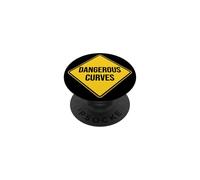 Panneau de signalisation Dangerous Curves PopSockets PopGrip Adhésif