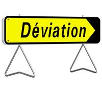 Panneau de signalisation de direction rectangulaire 1000 x 300 mm 'Déviation' TALIAPLAST 526011