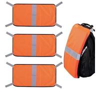 Panneau de signalisation en filet orange visible avec réflecteurs pour les activités de plein air telles que la randonnée, la chasse et l'alpinisme | Équipement de sécurité léger pour le camping, le