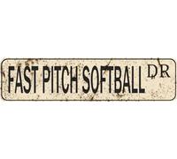 Panneau de signalisation Fast Pitch Softball Dr 40,6 x 10,2 cm