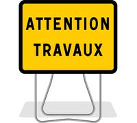 PANNEAU DE SIGNALISATION KC1 ATTENTION TRAVAUX 800X600MM CLASSE 1 NADIA - 1000153