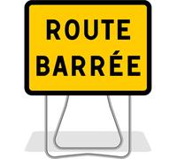 PANNEAU DE SIGNALISATION KC1 'ROUTE BARRÉE' 800X600MM T1 NADIA SIGNALISATION- KC121P800X600CLT