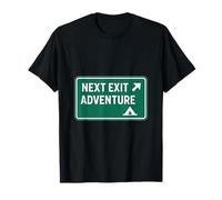 Panneau de signalisation Next Exit Adventure Camping Crew T-Shirt