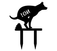 Panneau de signalisation « No Pooping Dog » pour cour, piquet stable, antirouille - Panneau de précaution - Panneau étanche « No Dog Poop » - Pour jardin, , terrasse, allée, patio, promenade en