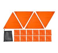 Panneau de signalisation orange - Couleur de signal - Housse étanche - Avec sac de traction avec patchs magnétiques haute visibilité pour alpinisme, conduite de nuit, tentes et