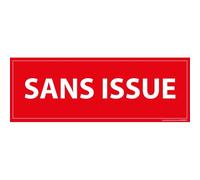 Panneau de signalisation - Pictogramme Sans issue - Rectangulaire - 210 x 75 mm - Vinyle Souple Autocollant