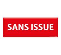 Panneau de signalisation - Pictogramme Sans issue - Rectangulaire - 350 x 125 mm - Vinyle Souple Autocollant