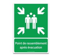 Panneau de signalisation - Point de rassemblement après évacuation - E007 - PVC - A3