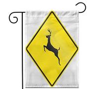 Panneau De Signalisation Routière Canadien : Passage De Cerfs. Ceci Est Garden Flag Couleurs Vives Drapeau Solide Bannière Pour Mur Intérieur Cour 30X45Cm