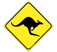 Panneau de signalisation routière en étain 30,5 x 30,5 cm sur le thème de l'Outback australien, décoration d'intérieur