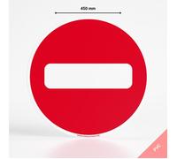 Panneau de signalisation sens interdit - PVC - Diamètre 450 mm