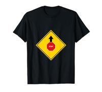 Panneau de signalisation « Stop Ahead » Rouge octogonal T-Shirt Graphique avec Valeur